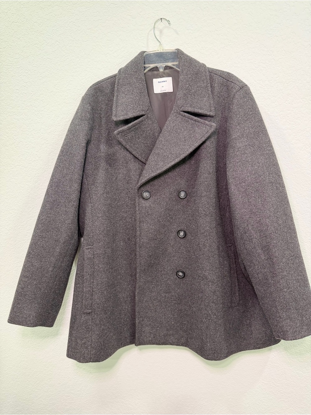 Women’s Old Navy Charcoal Gray Double-Breasted Pea Coat
